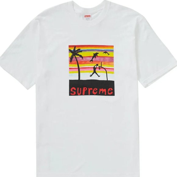 Supreme Dunk Tee White Size S - Picture 1 of 6